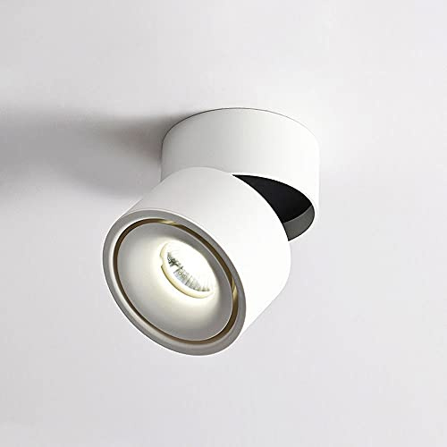 Foco de Techo LED Aent Spot Lights, Downlight de Superficie de 7 W, Lámpara Aent de Interior COB, Focos Aent Ajustables para Cocina, Dormitorio, galería, Pasillo