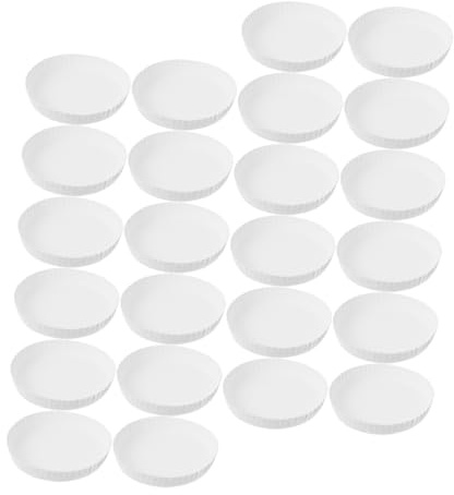 CIYODO Tapas de Vasos Desechables Diseño Fácil de Usar y Apilables de Papel en Color Blanco 200 para Uso en Bares y Ktv