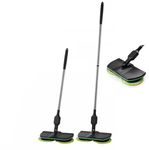 BEOSIOR Electric Floor Mop with 4 Microfiber Reusable Pads, Adjustable Handle for Tile, Laminate Wooden Floors, Dust Wet Dry Mop for Kitchen Bathroom Wall