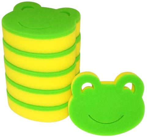 JYNVO Spugna Abrasiva Antigraffio, 6 Pezzi Spugna Lavapiatti, Spugne Cucina, ideale per la Pulizia Quotidiana Di Piatti, Padelle Anti-Aderenti E Vetro