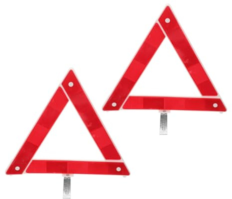 UKCOCO 2 piezas Triángulos de Advertencia Plegables para Coche Kit Unidades Reflectantes Homologados Dgt Diseño para Emergencias Carretera Alta Visibilidad para Seguridad Vial