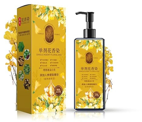 Nourishing Pflegende Pflanzenhaarfarbe, Einzeldosis Blumenhaarfarbe, Schwarz Haarfarbe, Langanhaltendes Haarfärbeshampoo, Weich und verleiht Glanz, Geeignet für Männer und Frauen (Kastanienbraun)