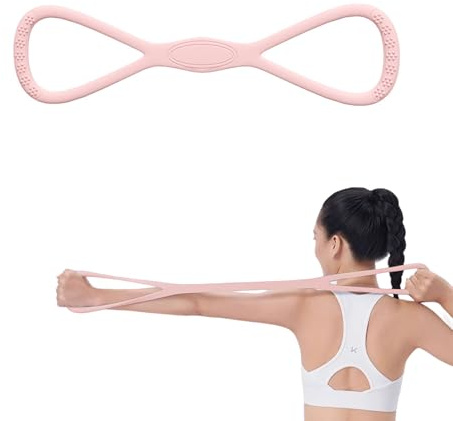SINZONeu® 8-förmiges Widerstandsband mit Griffen, Klimmzugband für Schultertraining & Muskelaufbau, Naturlatex Fitnessband