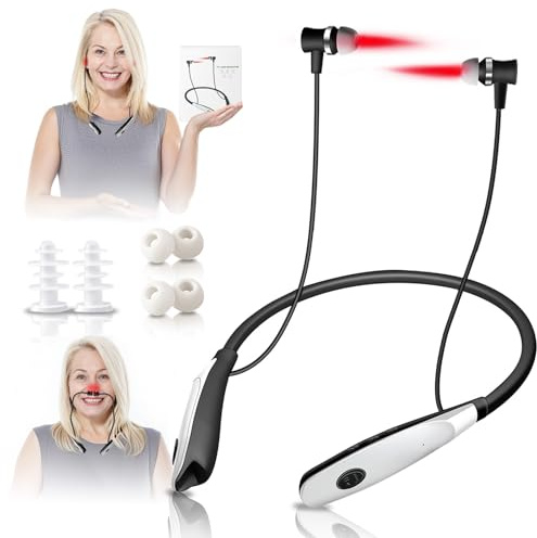 Tinnitus Infrared Ear Plugs, 2-in-1 Red Light Therapy Device for Nose Ears, Red Light Device for Tinnitus, Red Light Tinniplug Headphones Against Tinnitus (a)