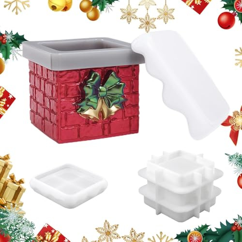 Stampo in silicone flessibile per resina sintetica, gesso, argilla, riutilizzabile, facile da deformare, resistente al calore, in resina epossidica, per decorazioni per le vacanze, gioielli