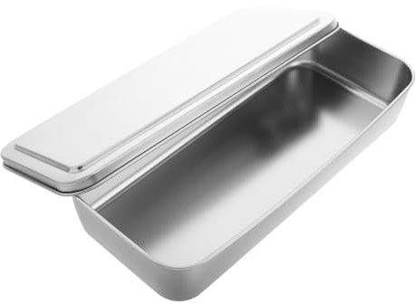 CONGARTENO Teglia Rettangolare in Acciaio con Coperchio per Torte Teglia da Forno Versatile per Cheesecake e Tiramisu Resistente e Facile da Pulire per Forni Tostapane