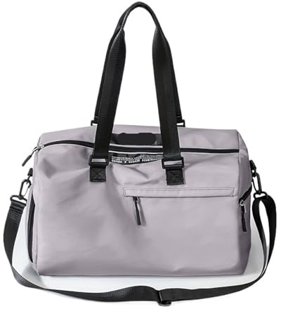 RUHTEUO Lättviktig gymväska simväska vattentät vandring dam stor kapacitet affärsresor handväska sport crossbody för träning, resor och daglig användning, Mörkgrå, Talla única