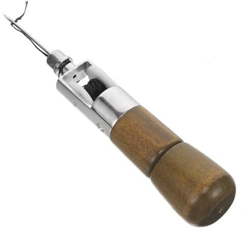 Veemoon Kit Punteruolo per Cucito Pelle Fai da Te, Strumenti Professionali per Lavorazione Pelle, Set 2 Utensili Artigianali Portatili per Riparazioni Borse e Scarpe