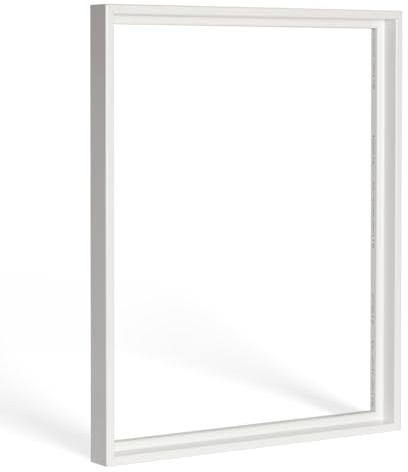 Bildershop-24 Schattenfugenrahmen Lemgo für Keilrahmenbilder und Leinwände 50x60cm Weiß Hochglanz