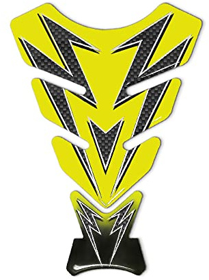 Paraserbatoio Tank Pad Adesivo 3D per Moto Colors Giallo, 13 x 19 cm