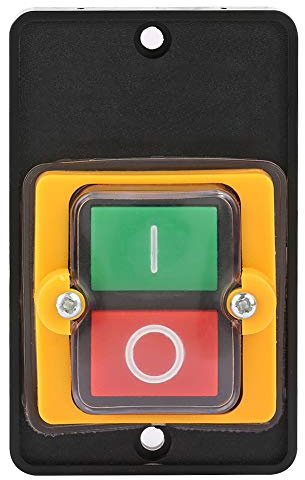 Riuty Drill Press Button, 10A AC220V / 380V Interruttore a Pulsante Interruttore on/off Interruttore a Pulsante per Macchine per la Lavorazione del Legno