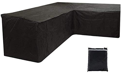 L-shaped Garden Furniture Cover, Garden Furniture Cover, Corner Sofa Cover, Heavy-duty Oxford Cloth Sofa Cover Waterproof and Windproof and UV Resistant, Sofa Protective Cover. (300 x 300 x 87 cm)