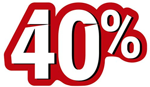 Oedim Vinilos para Escaparates Decoración Rebajas | Descuento del 40% | 50x30cm | Vinilo Adhesivo | Decora tu escaparate | Pegatinas Adhesivas Escaparate | Vinilos para Negocios