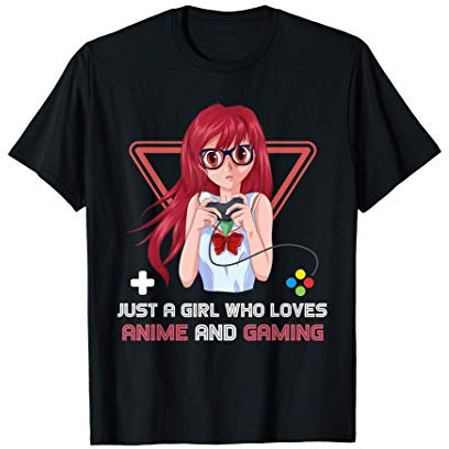 Chica Amante De Gaming Videojuegos Gamer Kawaii Anime Camiseta
