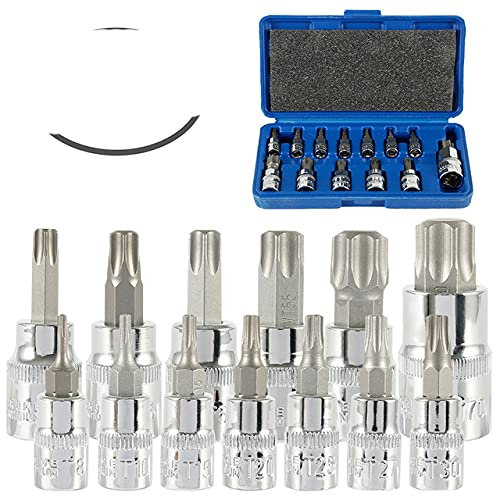 Set di punte da 13 pezzi Cacciavite Punta da trapano Riparazione esagonale Bit per cellulare T8 T10 T15 T20 T25 T27 T30 T40 T645 T50 T55 T60 tipo-Italia, 13 pezzi