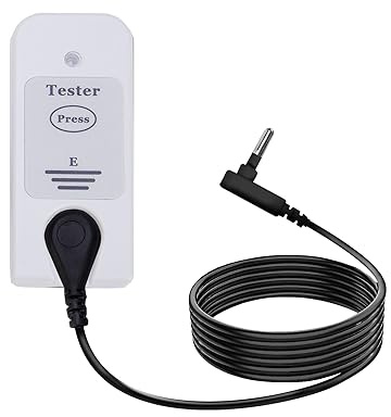 Hooga Grounding Continuity Tester for Grounding Mat, Sheets, Pads, Blankets, Pillow Cases. Universal 15 Foot Grounding Cord. Use to Test Effectiveness of Earth Connected Products.