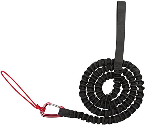 VOXY Abschleppseil für Kinderfahrräder, Mountainbike-Bungee-Abschleppseil, geeignet für jedes MTB-Fahrrad, Tragkraft 225 kg, 1,7–3,3 m, geeignet für Kinder ab 3 Jahren und Erwachsene (schwarz)