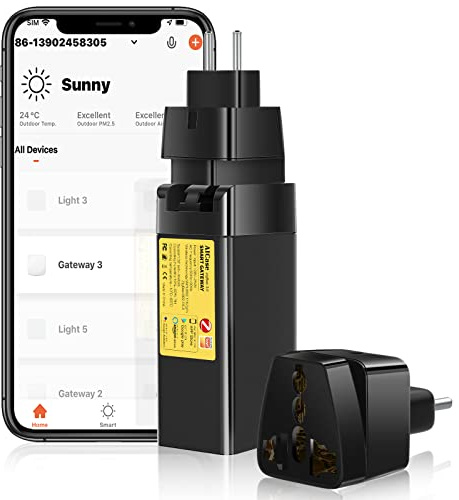 AICase Tuya Zigbee 3.0 Hub Gateway, télécommande sans Fil WiFi Smart Homebridge, Petit Smart Home Hub Compatible avec Alexa/Google Home, Tous Les Produits intelligents ZigBee 3.0 (WiFi 2.4G requis)