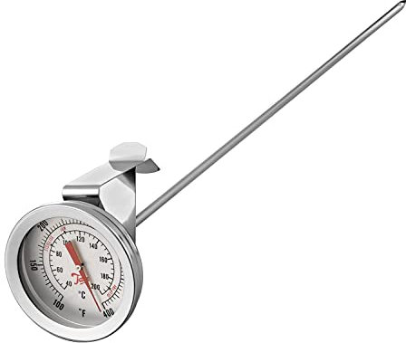 Tala Jam Thermometer Stainless Steel, Easy-Read Dial, Celsius & Fahrenheit, Ideal for Jams, Marmalades & Confectionery, Clips to Pan, Mercury-Free, One Size