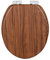 WENKO WC-Sitz Chestnut, Toilettensitz aus FSC-zertifiziertem MDF mit Easy-Close Absenkautomatik und Fix-Clip Hygienebefestigung, (B x T): 35,5 x 42,5 cm, foliert und feuchtigkeitsresistent, Braun