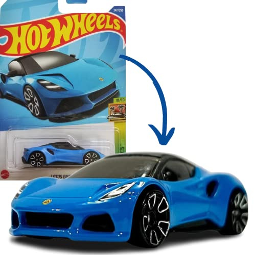 Hot Wheels 2022 - Lotus Emira - Blau - HW Exotics 10/10 - Mint/NrMint Schiffe Luftpolsterfolie verpackt in einer Box