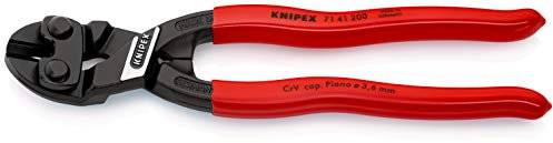 Knipex Kompakter Bolzenschneider, Hochlegierter CrV-Stahl 200 mm, Schneidkraft → 6 mm