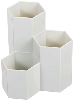 Sechseckiger Stifthalter, 3 Fächer Hex Stifthalter, Multifunktionaler Büro-Organizer, Make-up-Pinselhalter, Mini-Bleistift-Sammelbehälter, Kosmetikpinselhalter, Whiteboard Magnetischer Stiftradierer