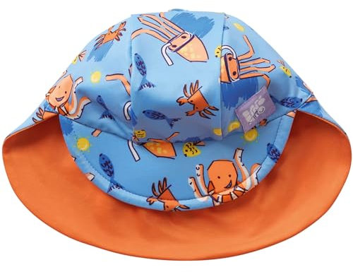 Bambino Mio, Cappellino Nuoto Sole Reversibile, Protezione UPF40+, Pattuglia d'onda, (1-3 Anni)