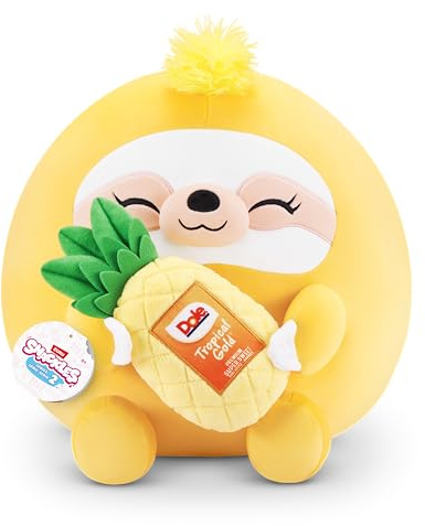 Snackles, Series 2, Sloth (Dole, Pineapple), Plush Toy, Cuddly Squishy Comfort Plush with License Snack Brand Accessory, Large (40 cm), Brown Box, (Sloth)