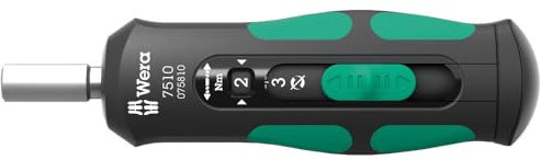 Wera 05075810001 7510 Tournevis dynamométrique Kraftform Safe-Torque Speed, 1-3 Nm, 1/4 x 1,0 Nm x 1,5 Nm x 2,0 Nm x 2,5 Nm x 3,0 Nm x 147.5 mm