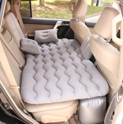 AcarKing Luftmatratze Auto Universal-Luftbett Fürs Auto, Aufblasbare Reisematratze, Bett Für Den Rücksitz, Multifunktionales Sofakissen, Outdoor-Campingmatte, Kissen, Autozubehör(Gray)