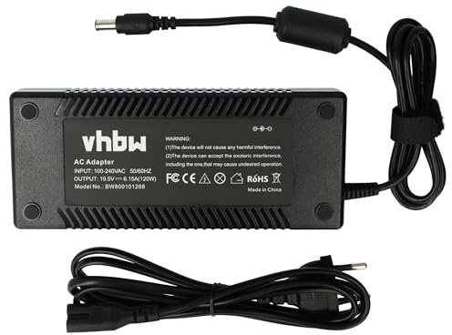 vhbw 1x alimentatore compatibile con Sony Vaio PCG-GRT260G, PCG-GRT270, PCG-GRT2702P21 notebook - 19,5 cm, 120 W