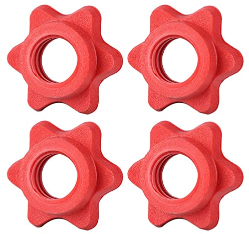 WOEIFGV 4Pcs Dumbbell Rod Nut Nut Spinlock Collars Replacement Barbell Hexagon for Barbells Training