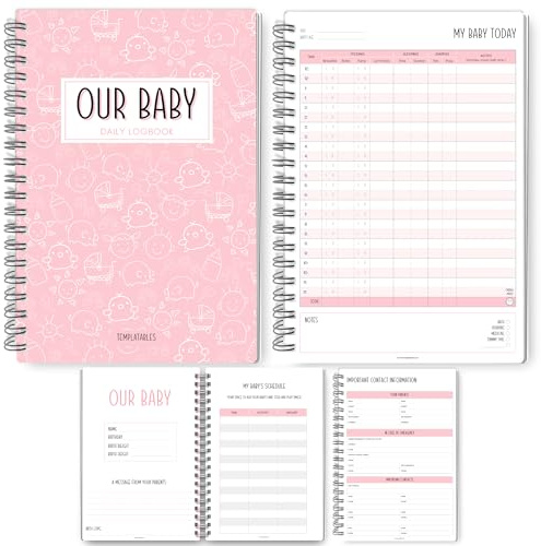 Baby Daily Logbook | Track Sleep, Feeds, Diapers, & More | Simple, Easy Routine Builder for New Parents | A5 (Pink)