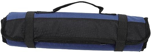 Amosfun Pochette à Couteaux de Chef en Tissu Oxford Grosse Capacité 22 Poches Porte-lames Portable Organiseur Cuisine Professionnel Poignée de Transport pour Usage Culinaire