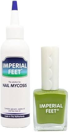 Imperial Feet Nail Revival Treatment 75ml with Nail Polish Olive, Professional Nail Solution Restores, Protects & Strengthens Brittle, Thickened, Discolored or Yellow Damaged Nails