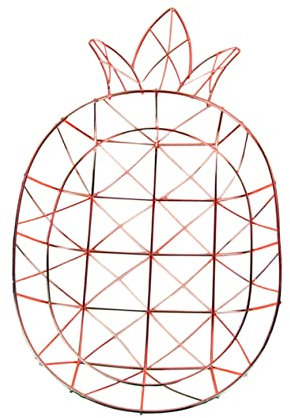 MAGICLULU Cesta de Frutas de Hierro Forjado Forma de Piña Frutero de Metal para Frutas y Verduras Naturales Contenedor de Almacenamiento para Refrigerios