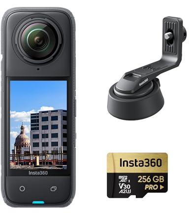 Insta360 X4 Pack Cantiere - Videocamera 360° per cantieri, Video HDR 360° 8K30fps, Foto 72MP, Timelapse 11K, Supporta DroneDeploy, OpenSpace, Cupix, Oculo, WhiteHelmet, Reconstruct,PlanRadar e altro.
