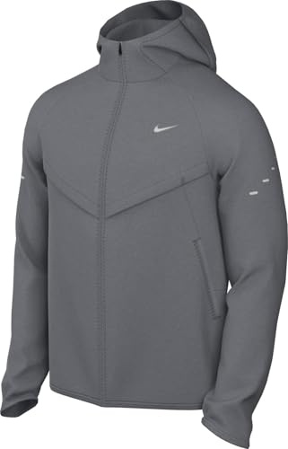 Nike Giacca Da Running Repel Uv Stride – Uomo, Grigio Fumo/Grigio Fumo/Argento Riflettente, HV4548-084, M