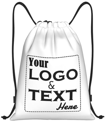 ROHBVMN personalisiert rucksack und personalisiertes turnbeutel – Sporttasche für Herren und Damen, Schwimmtasche für Kinder, Turnbeutel, Kordelzugtasche mit Logo und Text für jede Gelegenheit
