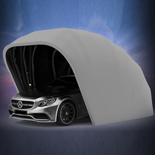 Carport Portable - Tente mobile en acier inoxydable pliable pour petites voitures, montage facile, résistant aux intempéries, design compact
