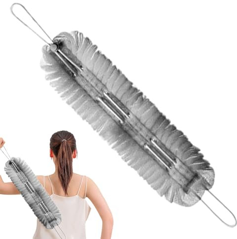 Zurück für Dusche, Rückenwaschmaschine für Dusche - 2 in 1 Bad Loofah | Schneller trocknender Körperreiniger mit Seilgrenzen, Peelingschwamm für Männer und Frauen