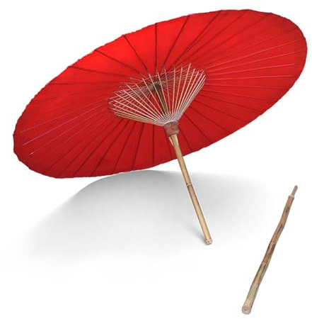 ZIHQRgE Runder Gartenschirm 200 cm Outdoor Ölpapierschirm Retro Shanghai Sonnenschirm UV-Schutz Wasserdicht Ohne Fuß