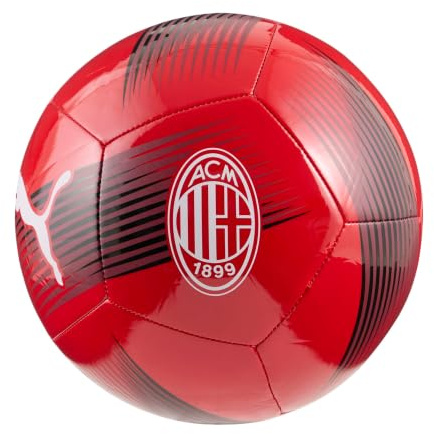 A.C. Milan - Pallone ESS, Pallone da Calcio per Partite e Allenamento, Prodotto Ufficiale, Taglia 5, Rosso