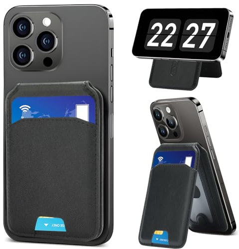SupRovare Korthållare för MagSafe Wallet, magnetisk plånbok för iPhone, plånbok för Apple magnetisk mobiltelefon plånböcker av veganskt läder för iPhone 16 15 14 13 12 Pro Max Plus