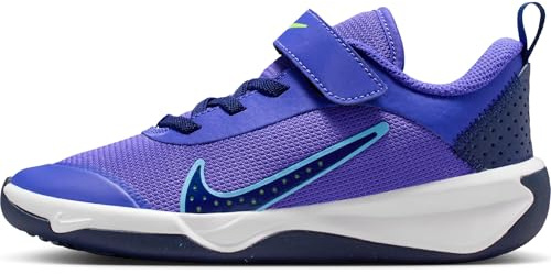 Nike Omni Multi-Court Chaussures de Sport en Salle pour Enfants Plus âgés, Persian Violet Blue Void Volt University Blue, 38 EU