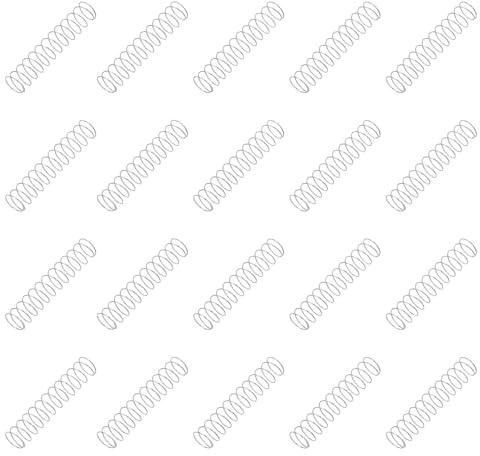 PATIKIL Kompressionsfjäder 0,5 mm tråd diameter x 10 mm OD x 50 mm L, 20 st 304 rostfritt stål mekanisk förlängning små fjädrar pennfjädrar sortimentsats för butik och hemreparationer