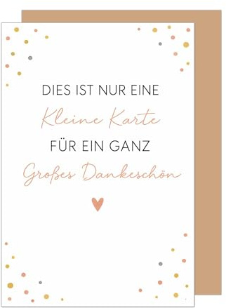 Edition Seidel Premium Dankeskarte mit Umschlag. Grußkarte Klappkarte Karte Danksagung Danke Vielen Dank Dankeschön Dankbarkeit Spruch Mann Frau Herz herzlich (D155 SW025)