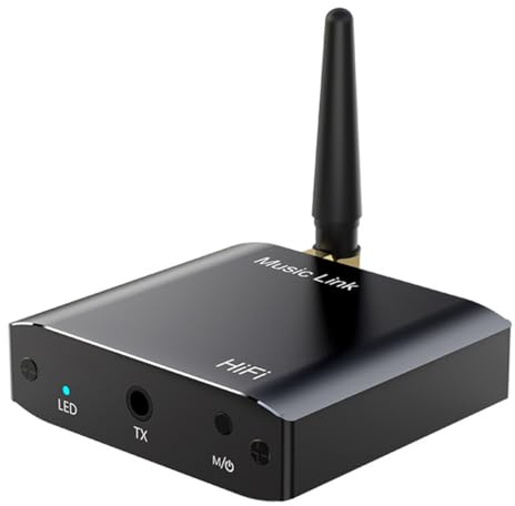 Koolenry Receptor y Transmisor de Audio Bluetooth 5.3 2 en 1, Adaptador de Música Estéreo Inalámbrico Auxiliar de 3,5 mm para TV, PC, Altavoces y Auriculares de Coche.