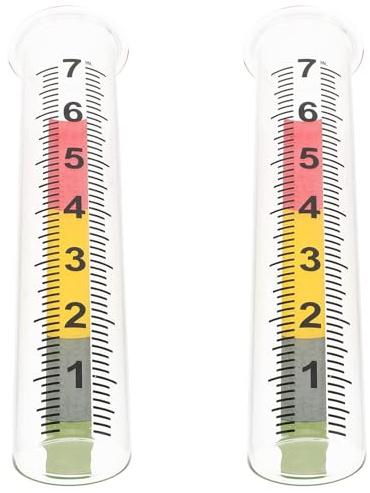 Veemoon Pluviomètres en Verre Transparent 2 Pcs pour Jardin et Terrasse 21 Cm Résistants Gel avec Échelle Lisible Outil de Mesure Précise des Précipitations Extérieur